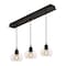 Afx Laney 3 Light Linear Pendant, Medium Base 120V, Black LNYP07MBBKLNR3 - alternate 1